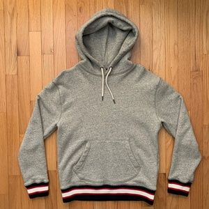 J. Crew Brushed Fleece Varsity Striped Hoodie